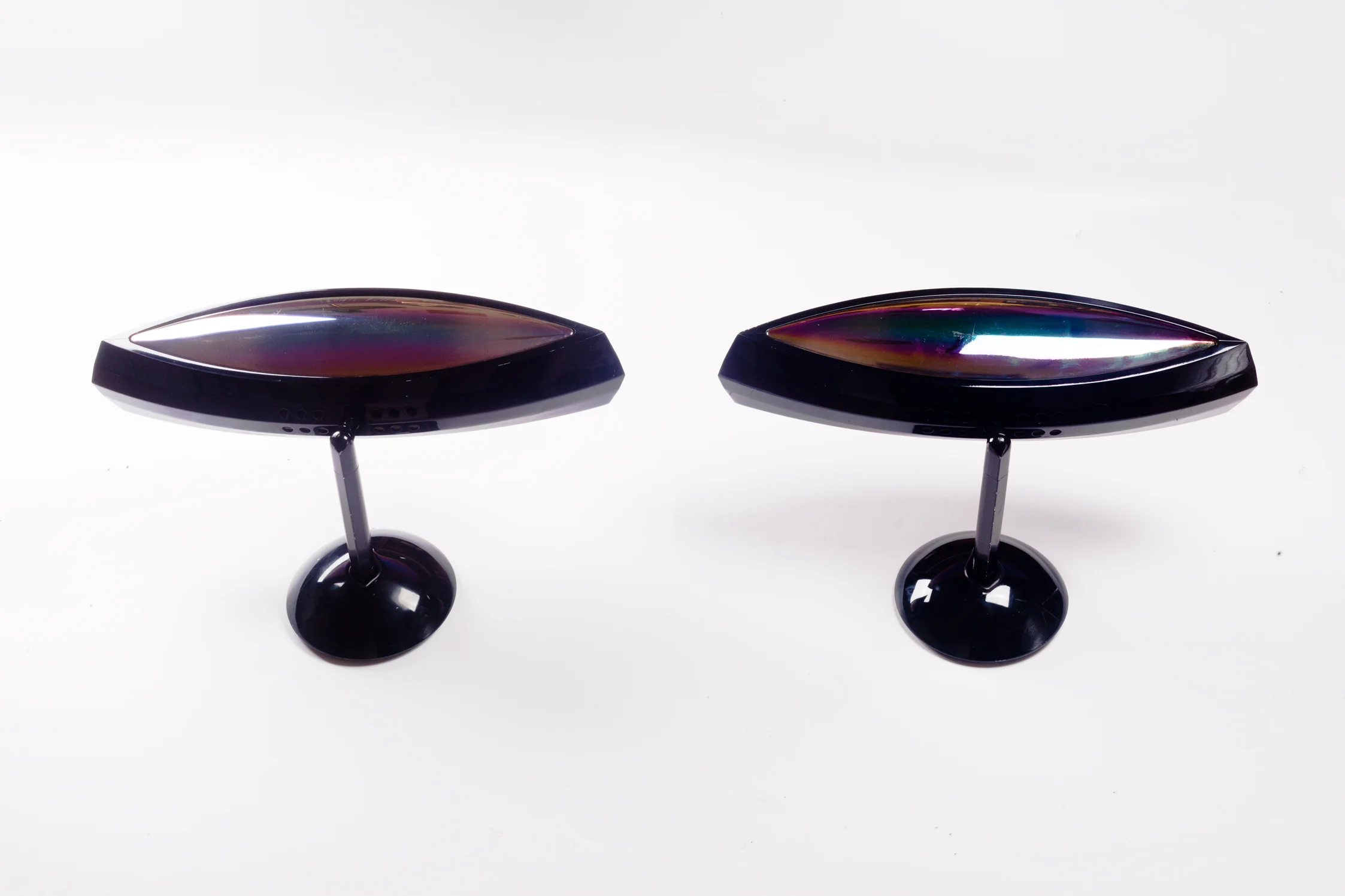 Black Eyes Sconces by Franco Lombardo for Flos, Iridescent glass and metal Italy 1980s
