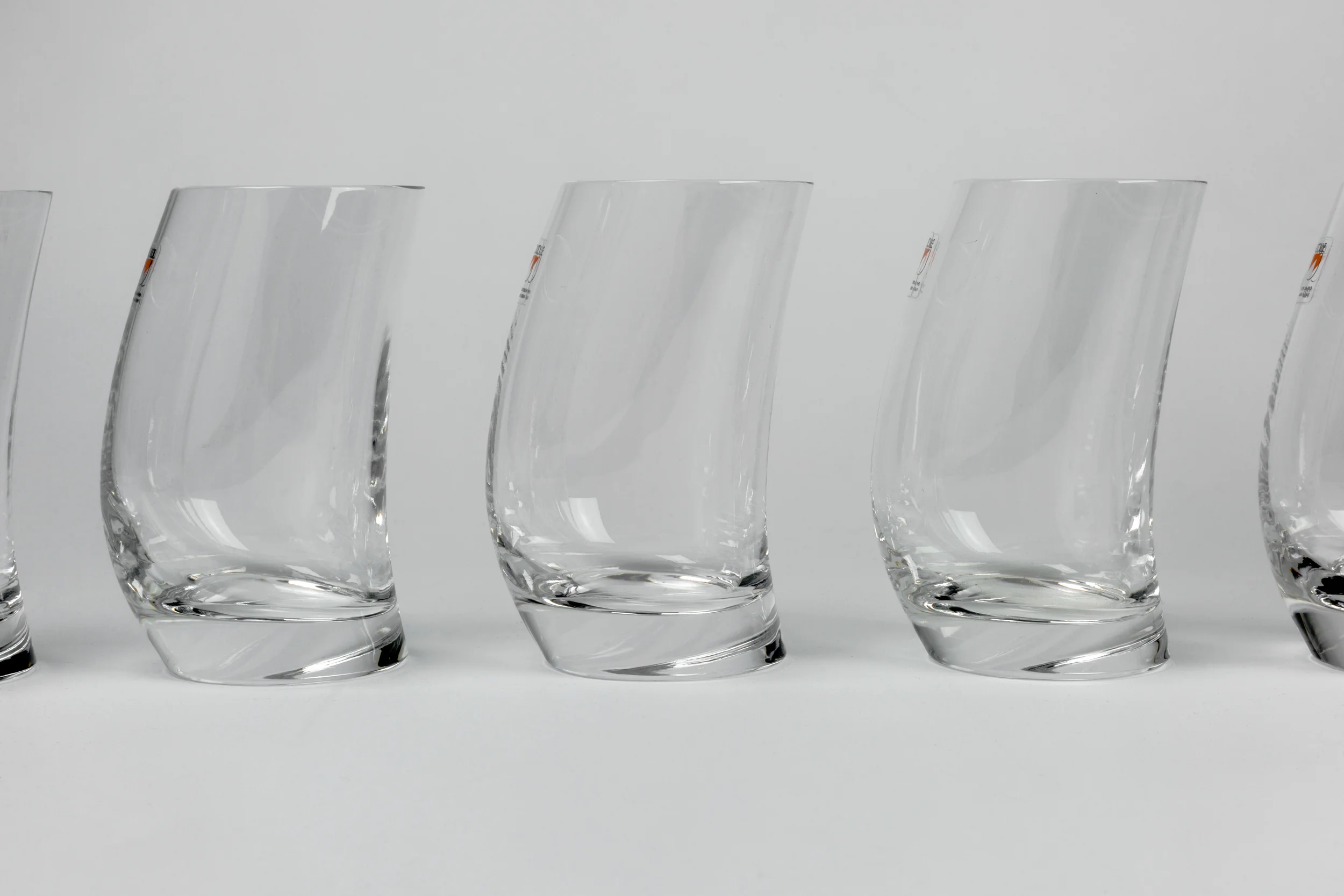 Italian Crystal Glasses by Angelo Mangiarotti, Italy 1990's