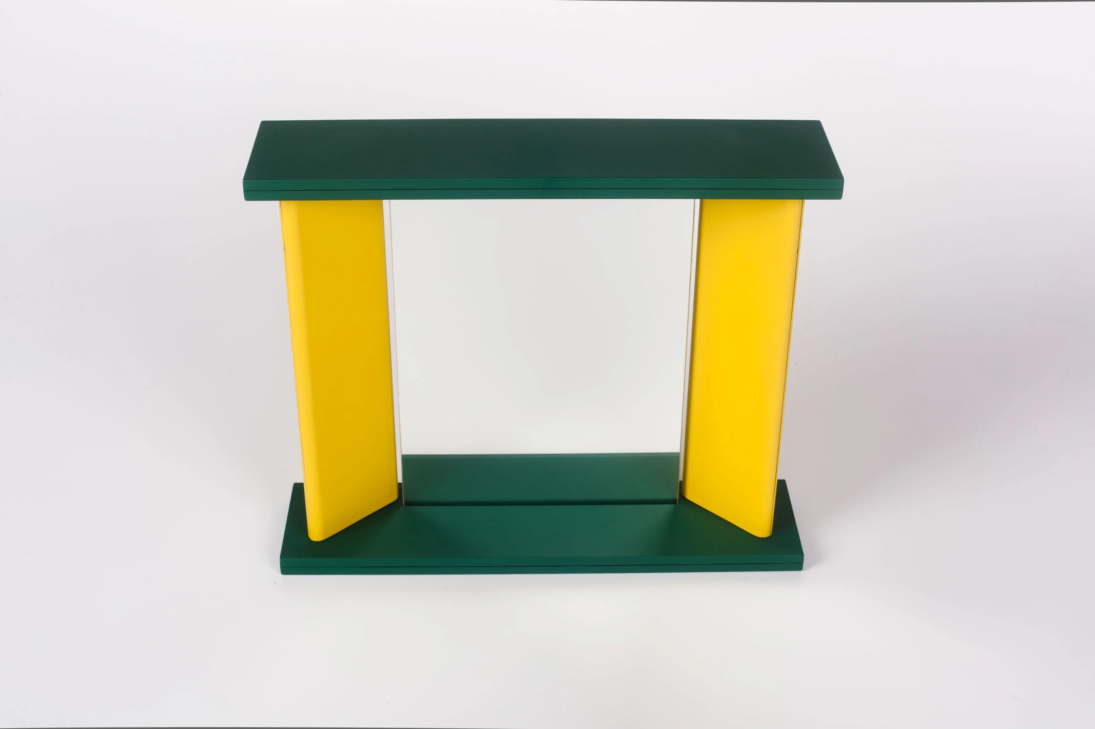 Green Yellow Memphis Table Mirror by Marco Zannini, Post Modern, Japan 1990s