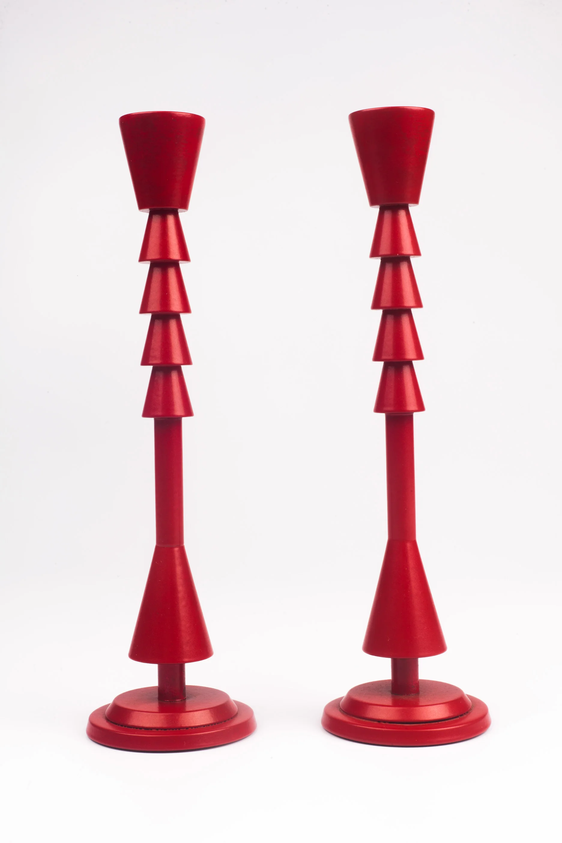 Prototype Bronze Candlesticks by Ugo La Pietra. Italy 1980s