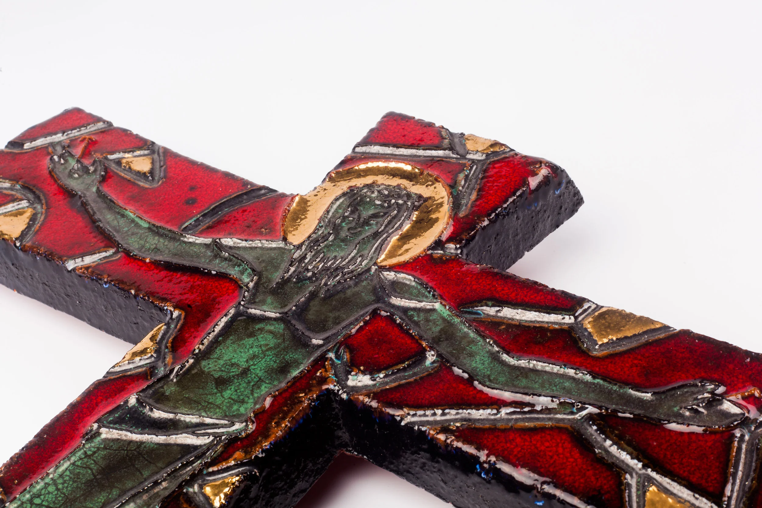 Close up on religious art.