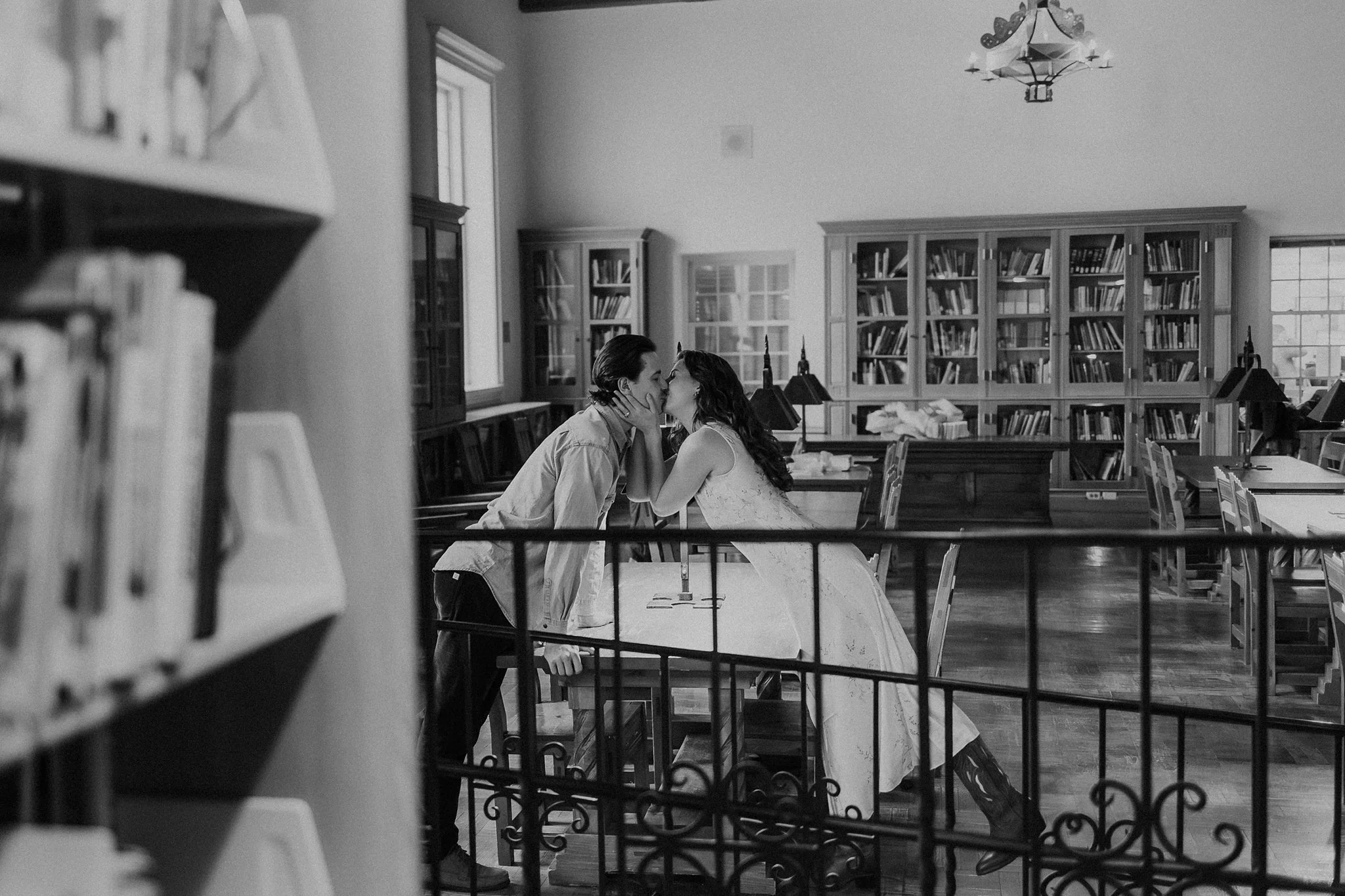 Alicia+lucia+photography+-+santa+fe+engagement+book+shop+engagement+-+library+engagement_0026.jpg