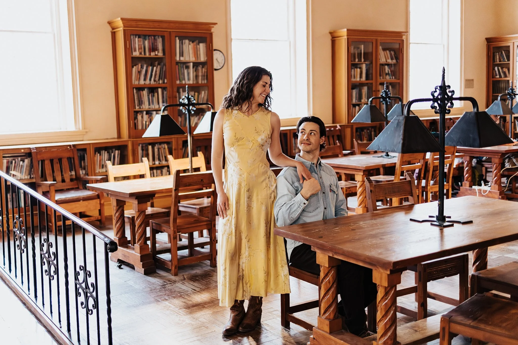 Alicia+lucia+photography+-+santa+fe+engagement+book+shop+engagement+-+library+engagement_0031.jpg