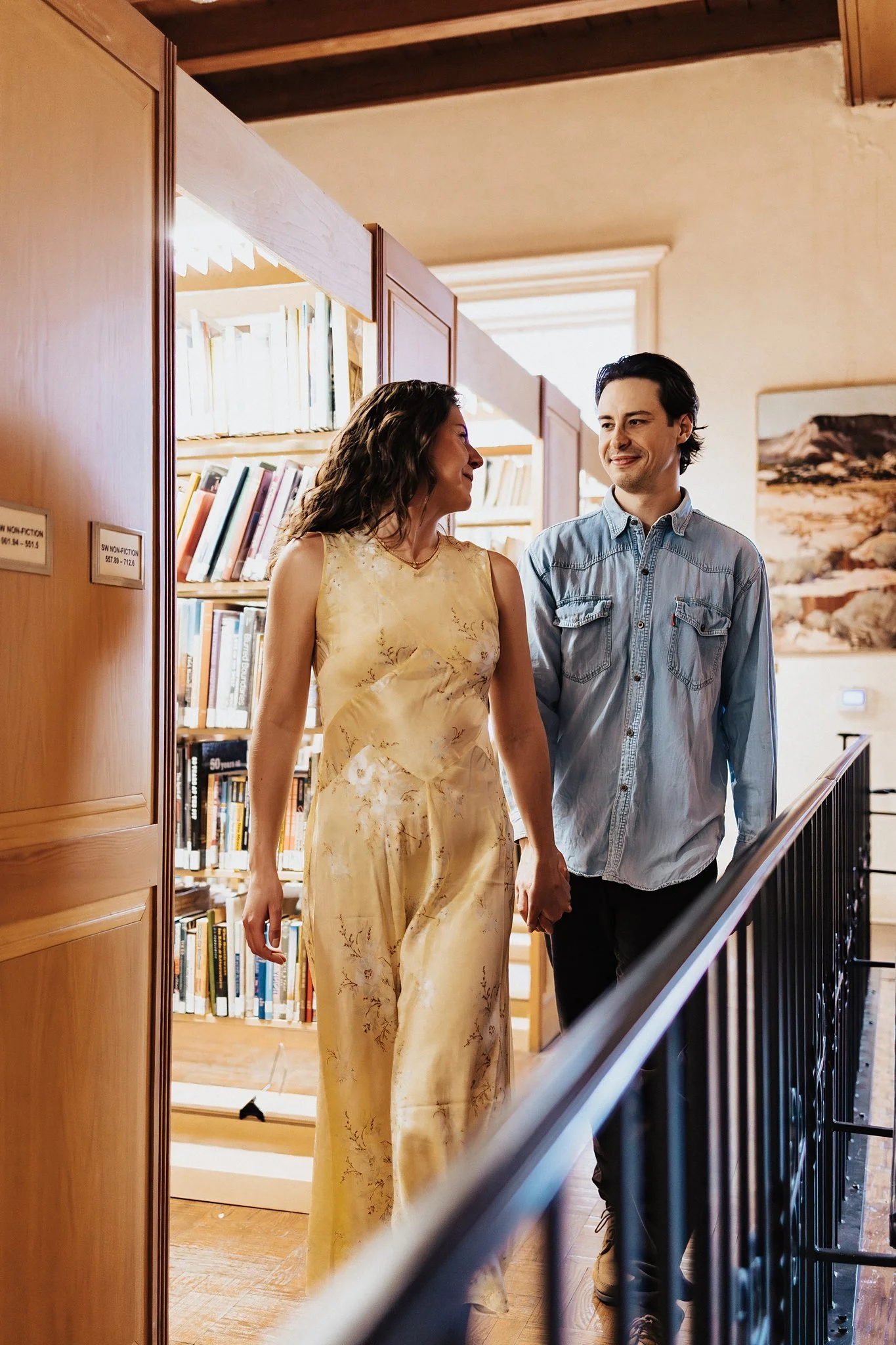 Alicia+lucia+photography+-+santa+fe+engagement+book+shop+engagement+-+library+engagement_0046.jpg