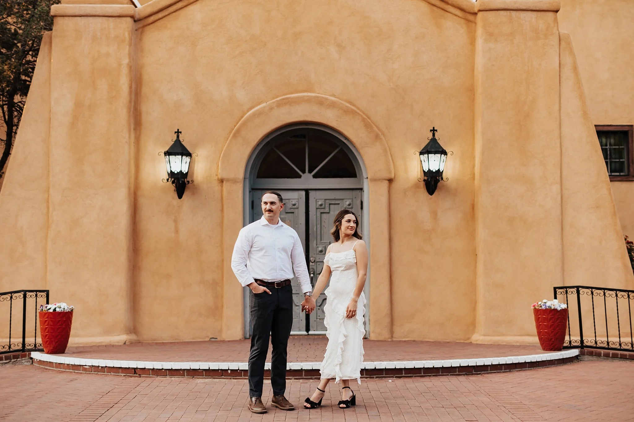 Heather + Alec, a Dreamy Old Town Albuquerque Engagement 