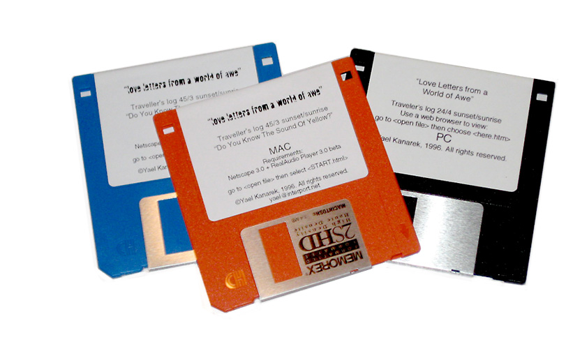 <em>Love Letters from a World of Awe</em> floppies, 1996
