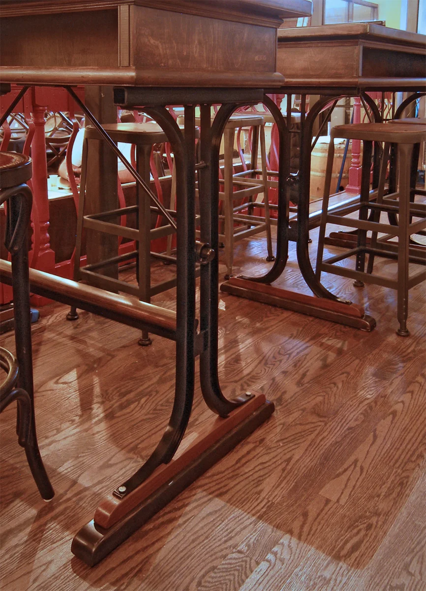VINTAGE SCHOOL DESK - LA PIQUETTE RESTAURANT