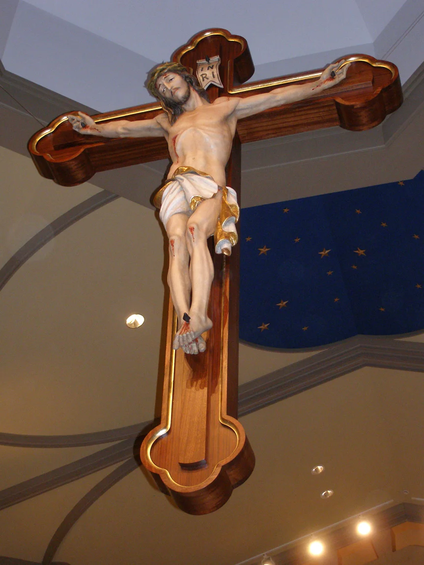 MAHOGANY CROSS - OUR LADY OF HOPE