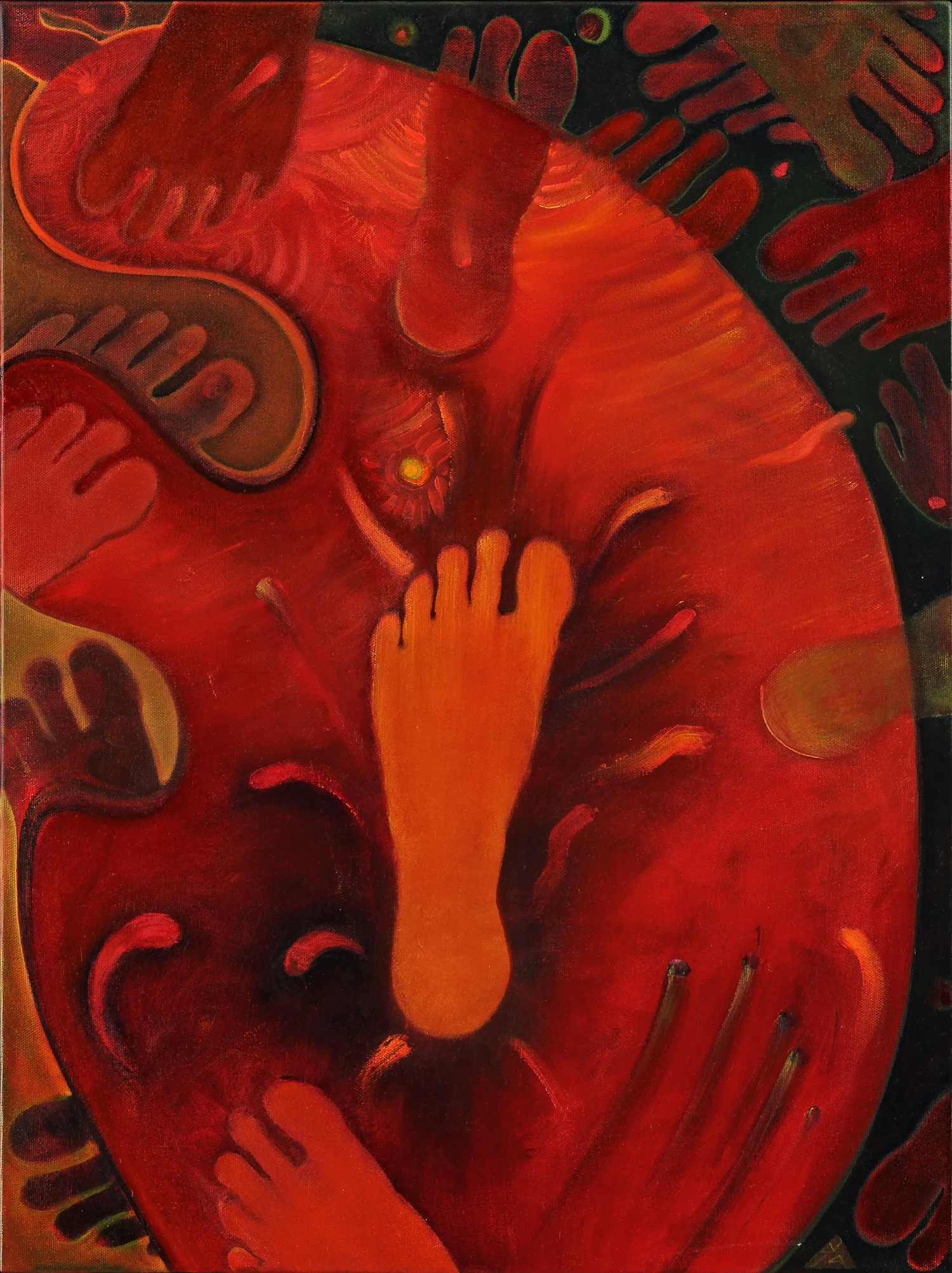   My Left Foot &nbsp;&nbsp; oil on canvas &nbsp; 24" x 18" &nbsp; 2014       