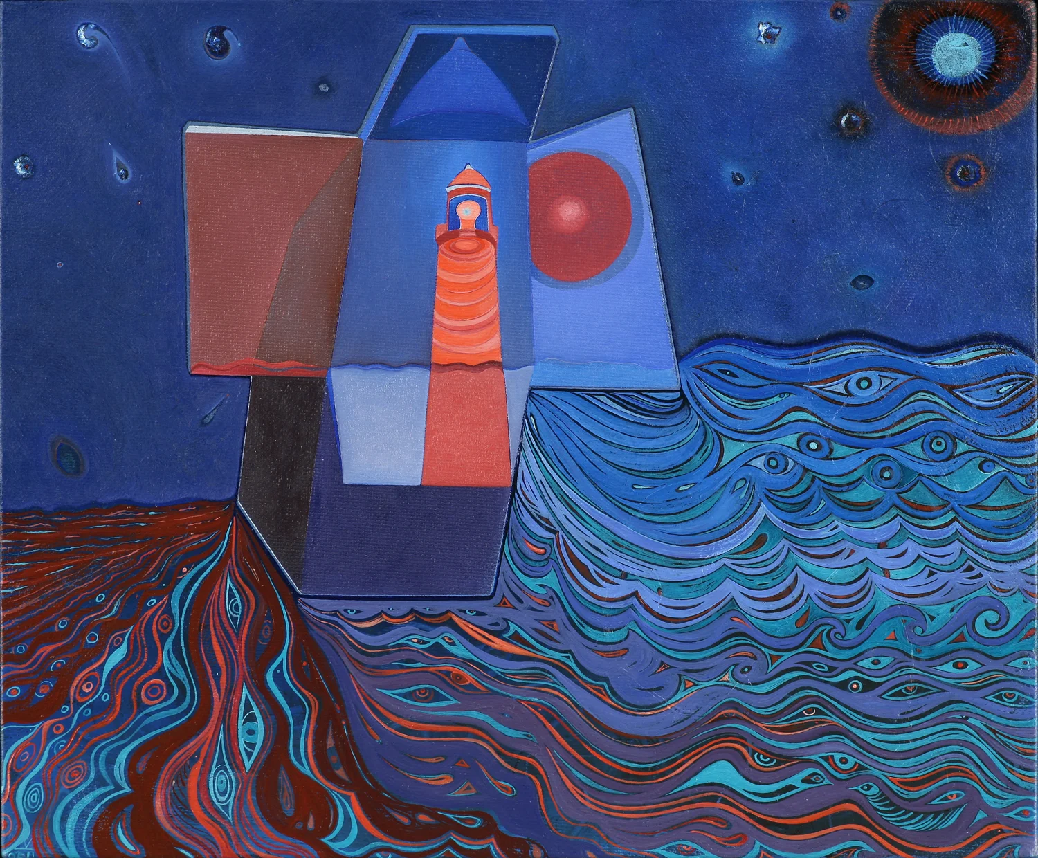  Light House Present &nbsp; &nbsp;oil on canvas &nbsp; 10" x 12" &nbsp;&nbsp;2011       