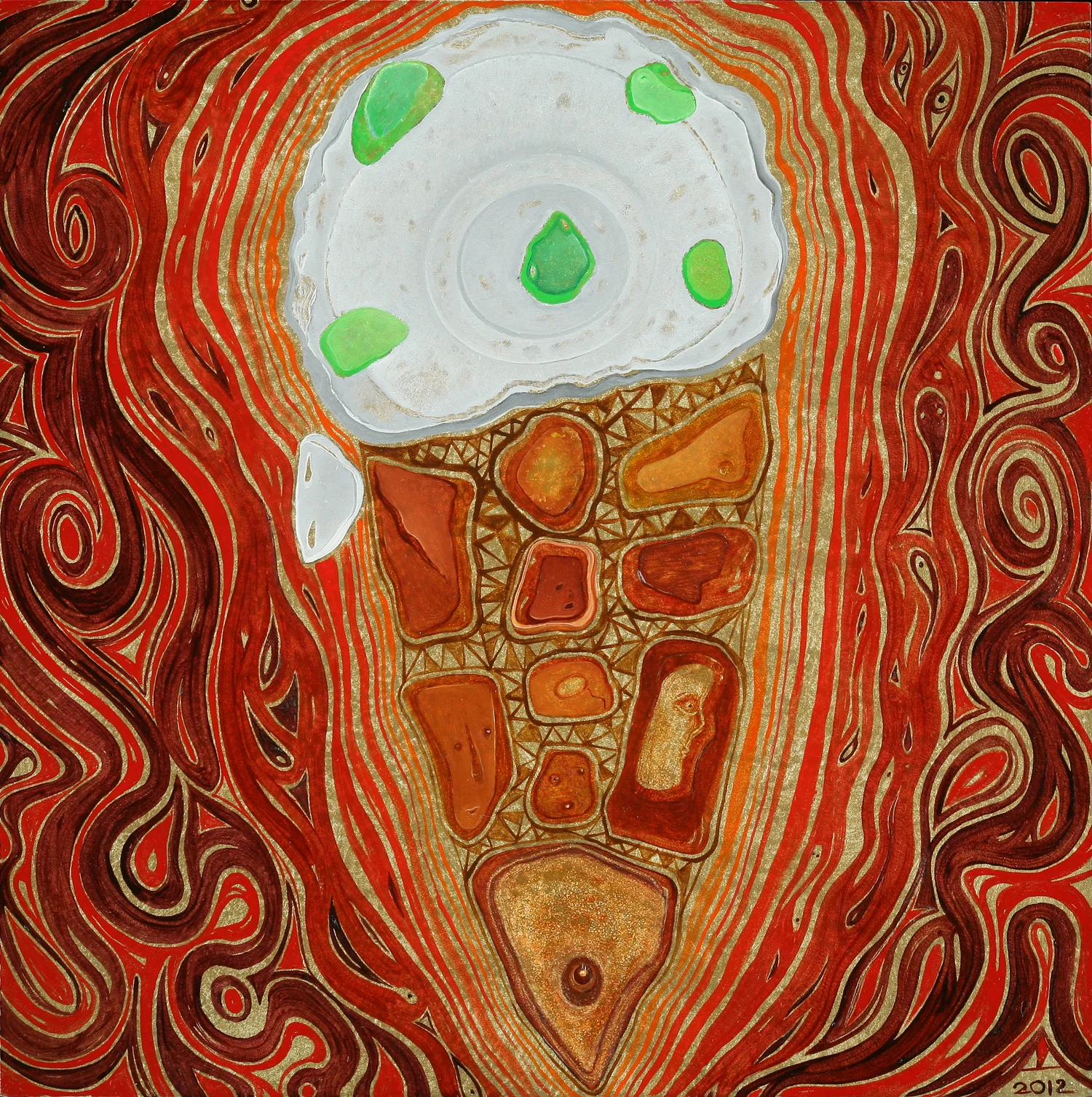   Ice Cream Cone &nbsp;&nbsp; oil on board &nbsp; 6" x 6" &nbsp; 2012       