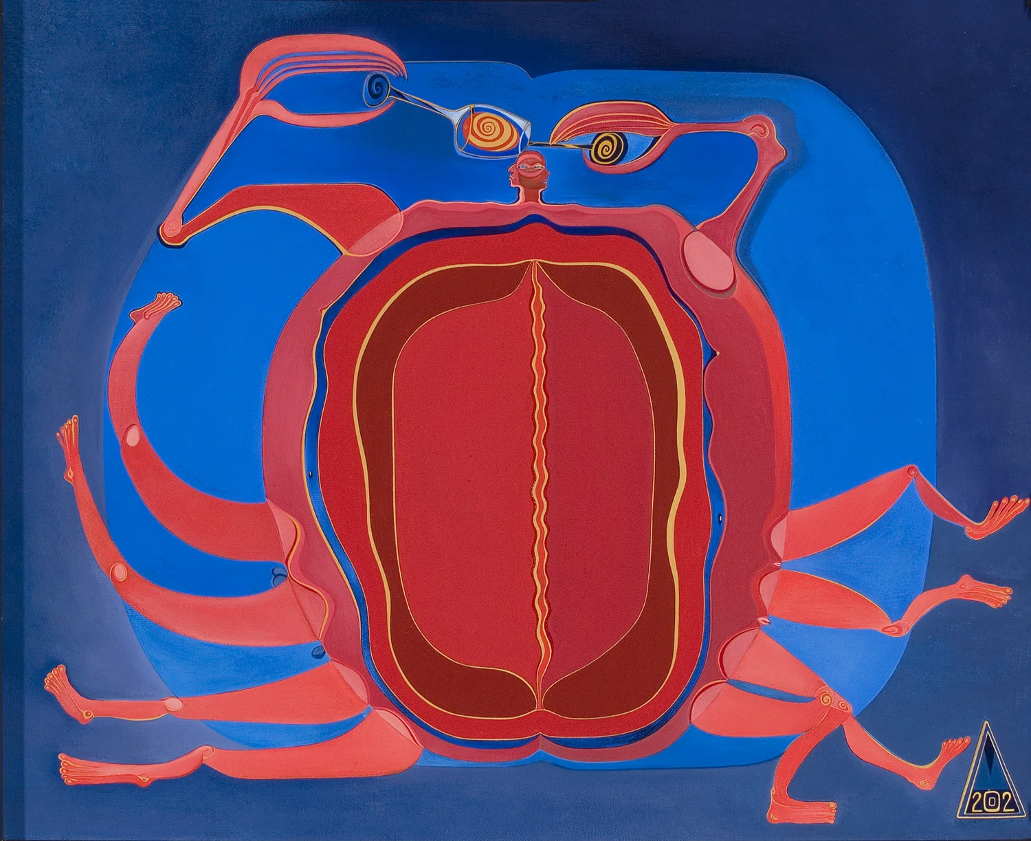   Crustacean  &nbsp; oil on canvas &nbsp; 16" x 20" &nbsp; 2002       