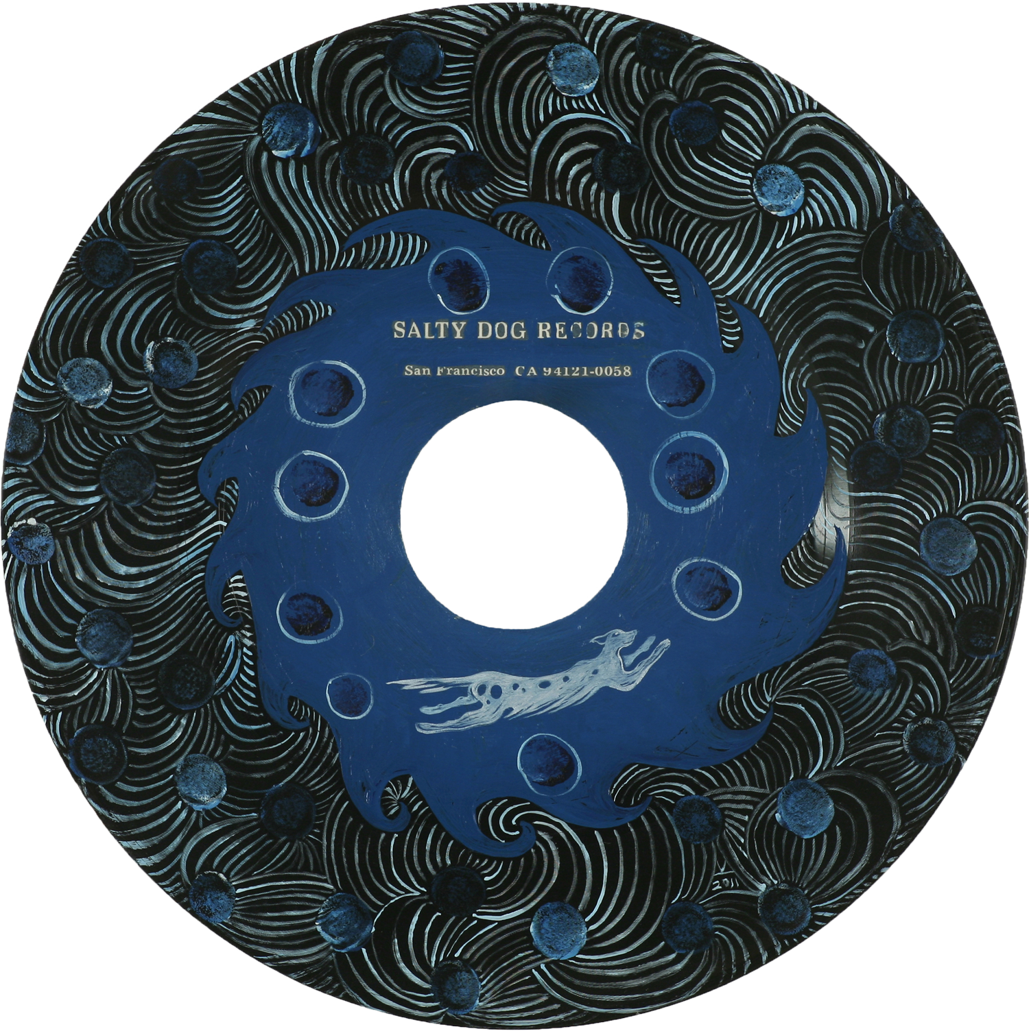 Spots oil on vinyl record 7" x 7" 2011