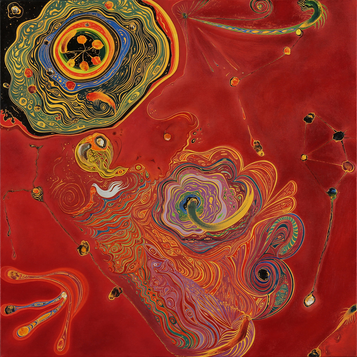   Birth of a Star &nbsp;&nbsp; oil on canvas &nbsp; 24" x 24" &nbsp; 2011       