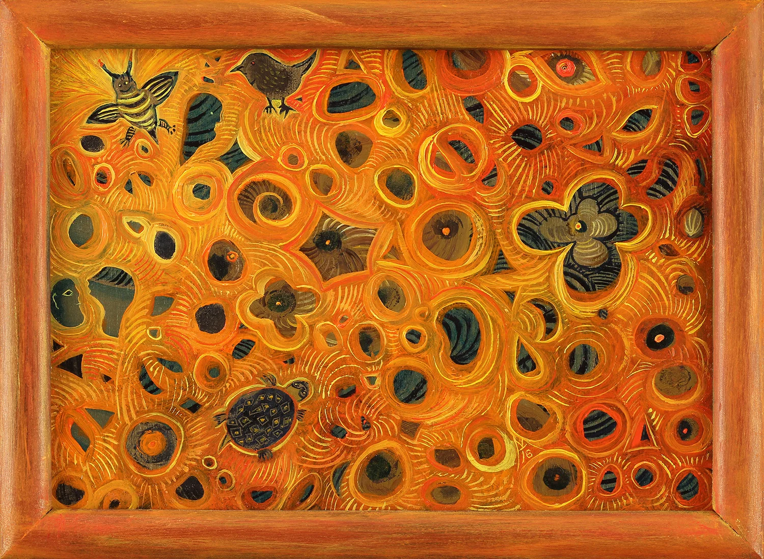 Buttercup oil on wood 7" x 9" 2016