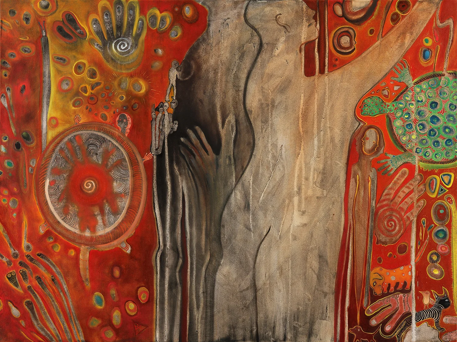 Cliff Dwellers oil on canvas 38" x 50" 2017