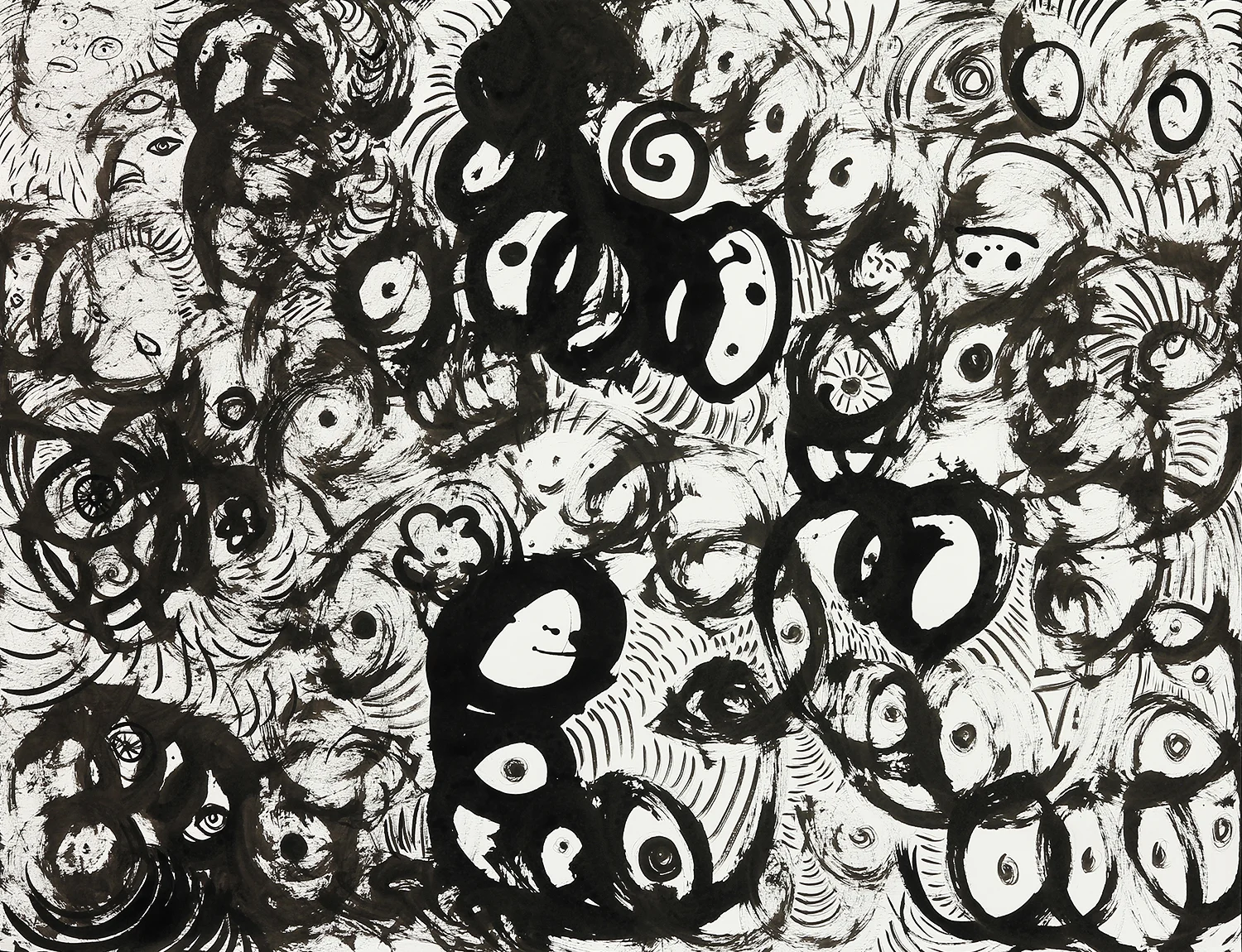 In the Ruffle sumi ink on paper 24" x 29" 2016
