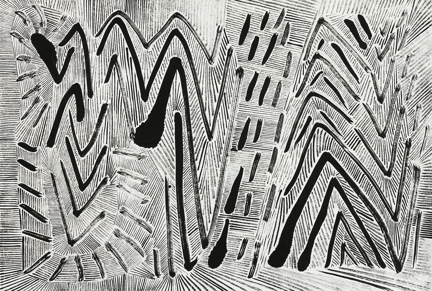 Pathway sumi ink on paper 17" x 23" 2016