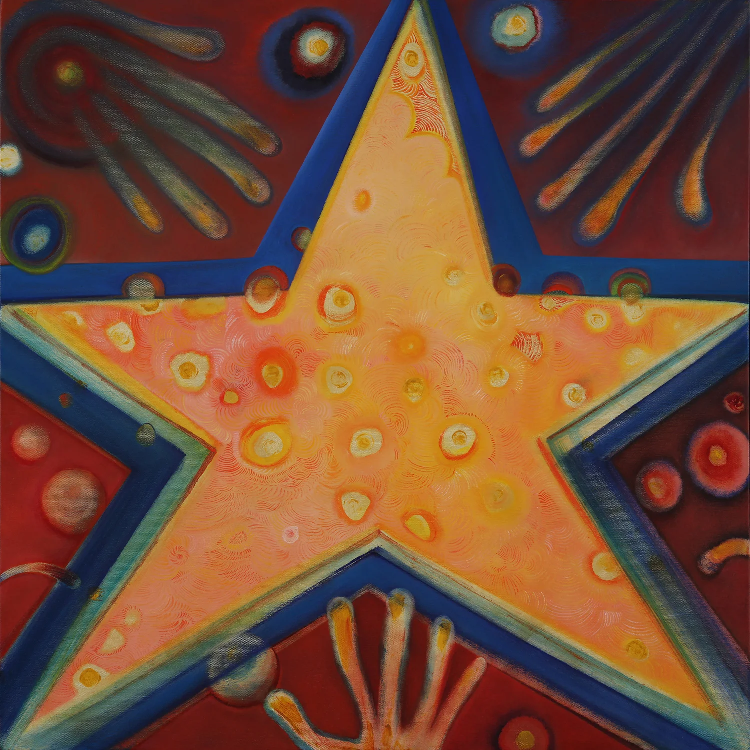 Radiant oil on canvas 24 x 24in. 2018 .