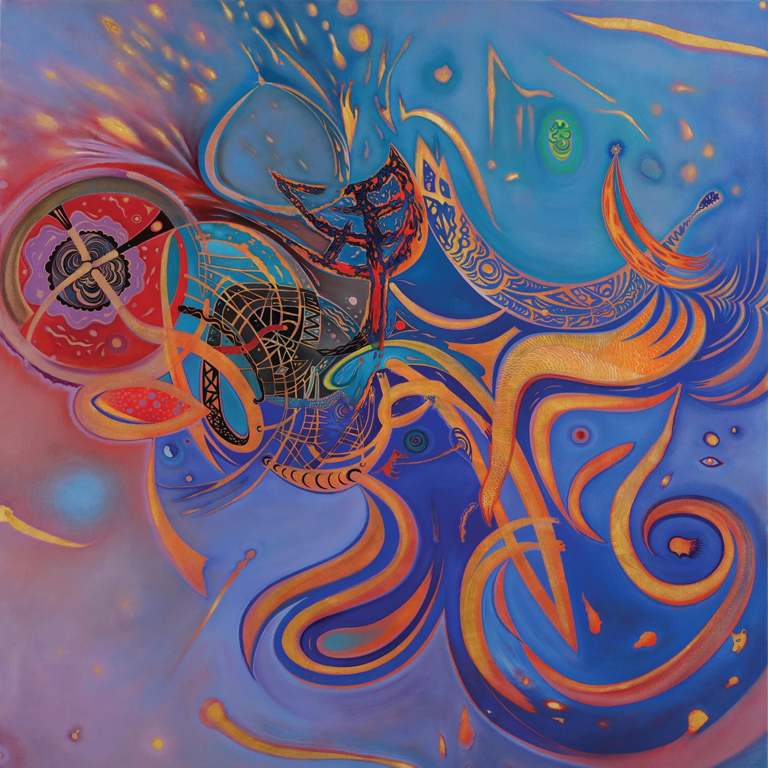 Nova oil on canvas 36 x 36 in. 2018 .