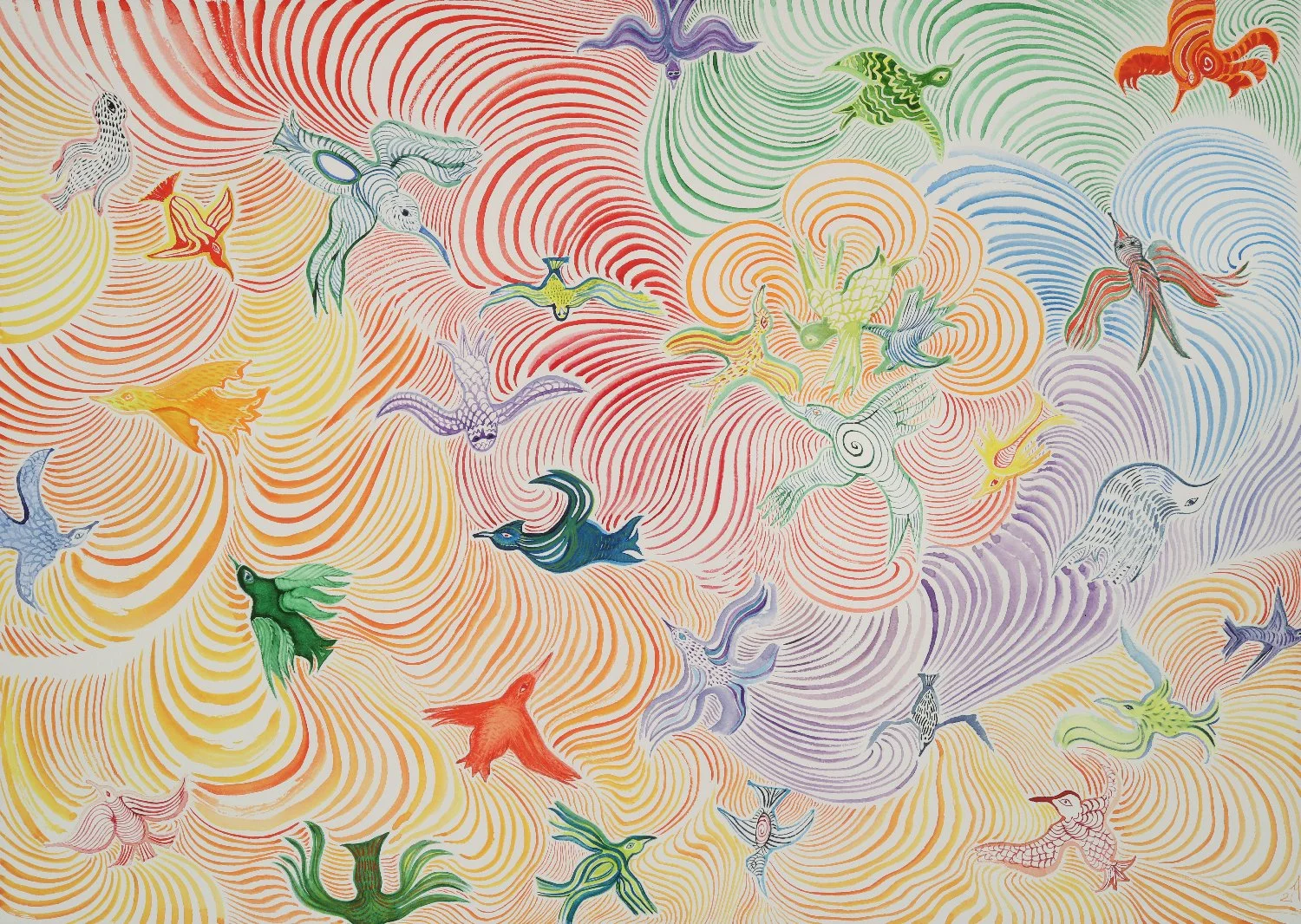 Birds Flying Together