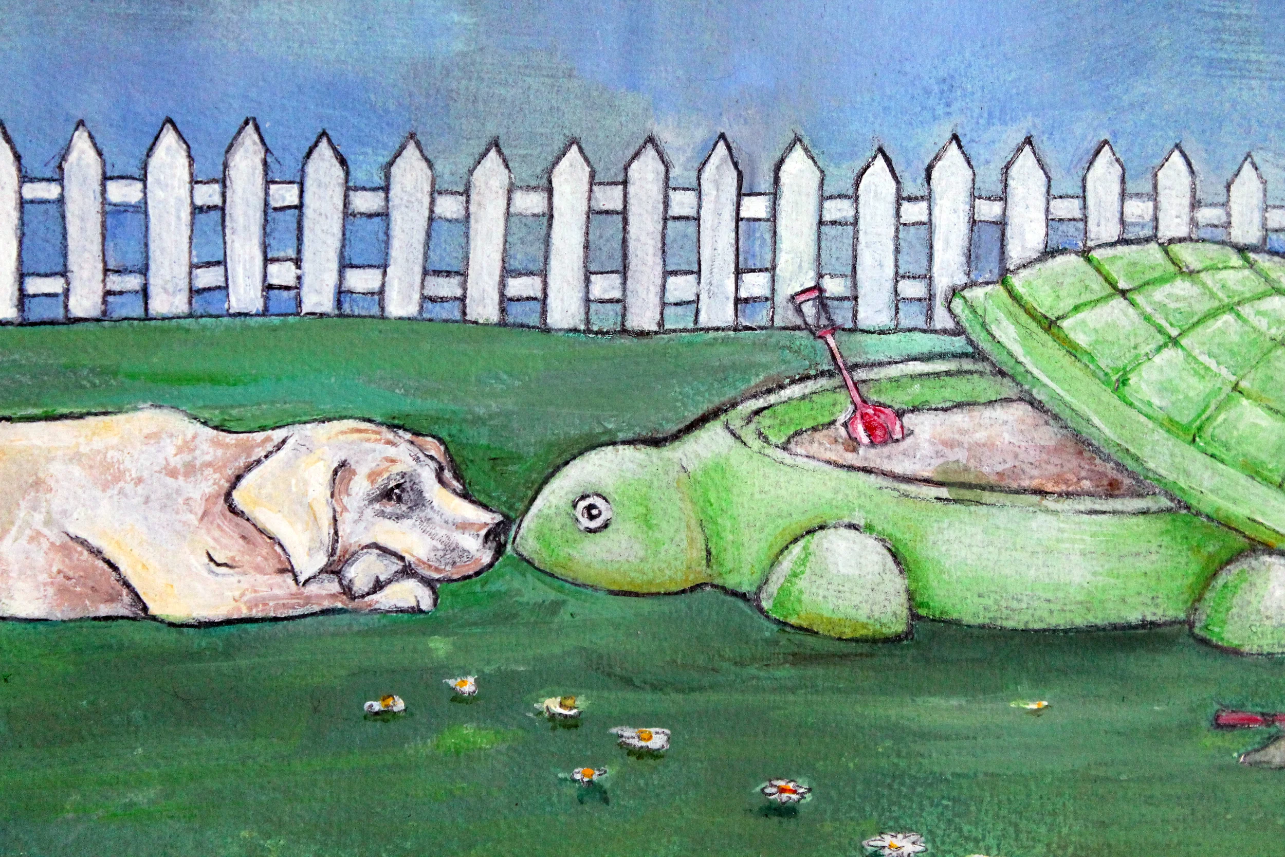 it's a peaceful ponder in this plastic place (detail)