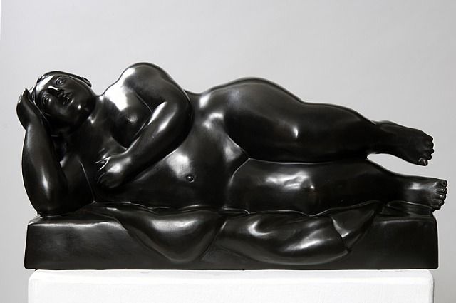 Fernando Botero Small Women Reclining on Her Side, 2008