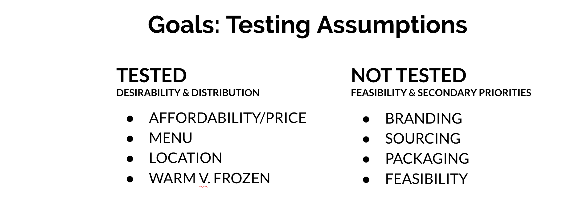 research design / validation