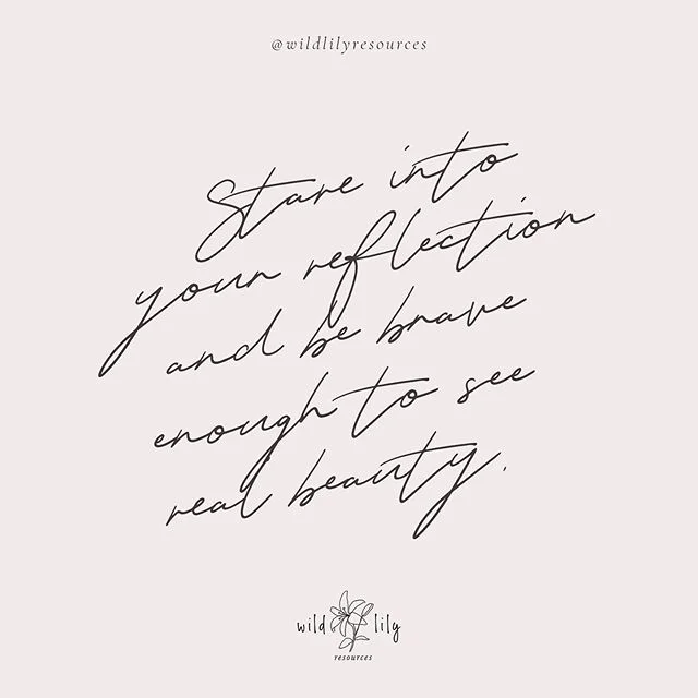 "Stare into your reflection and be brave enough to see real beauty" ✨

God looked. He saw you. he saw everything He had created around you. He saw the reason for your being. ✨

He saw a specific need on this earth that you were to meet. He saw the fill set of traits and abilities that you would need to have in order to complete your purpose for living. ✨

He knew what kind of environment you would need in order to develop your traits and abilities. God looked, and then He created. He created you. YOU! And God looked at you and said: "This is GOOD". ✨

Do you have the same opinion about yourself? Do you agree with God's opinion of the way He made you? ✨ "And God saw everything that He had made, and behold it was very good." Genesis 1:31✨

#godsword #scripture #devotion #godscreation #createdbygod #fashionedbygod #wildlilyresources #guidedjournal #kingdomidentity #saltandlight #kingdomidentityjournal #christianresources #ministryresources #kingdomaffirmations