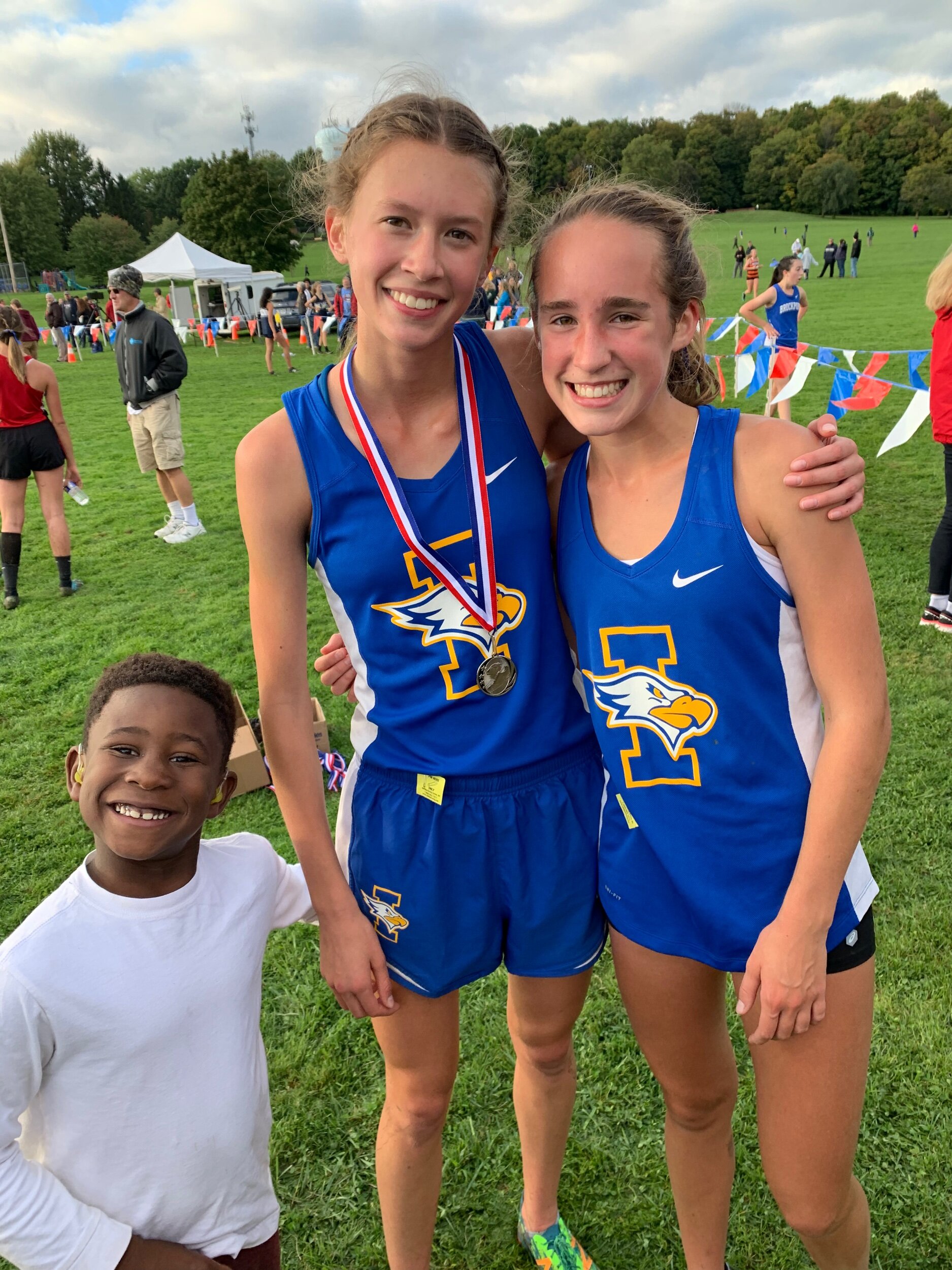 Jay’s act of kindness was this adorable photobomb, and your act of kindness is indulging my mombrag moment where I tell you about my daughter Annalee and her bud, Candace. These two SOPHOMORES took first and second place at quite a large invitational. Annalee ran 3.1 miles in 19:07 (for perspective, that was about a full minute ahead of the 3rd place finisher.) The girls work so hard and compete in a way that makes each other better runners and I am so proud! Annnnnd I also think that female athletes are under-recognized in our public schools and in the world at large, and the focus and funding generally goes toward boys programs like football, k, thanks for coming to my TED talk.