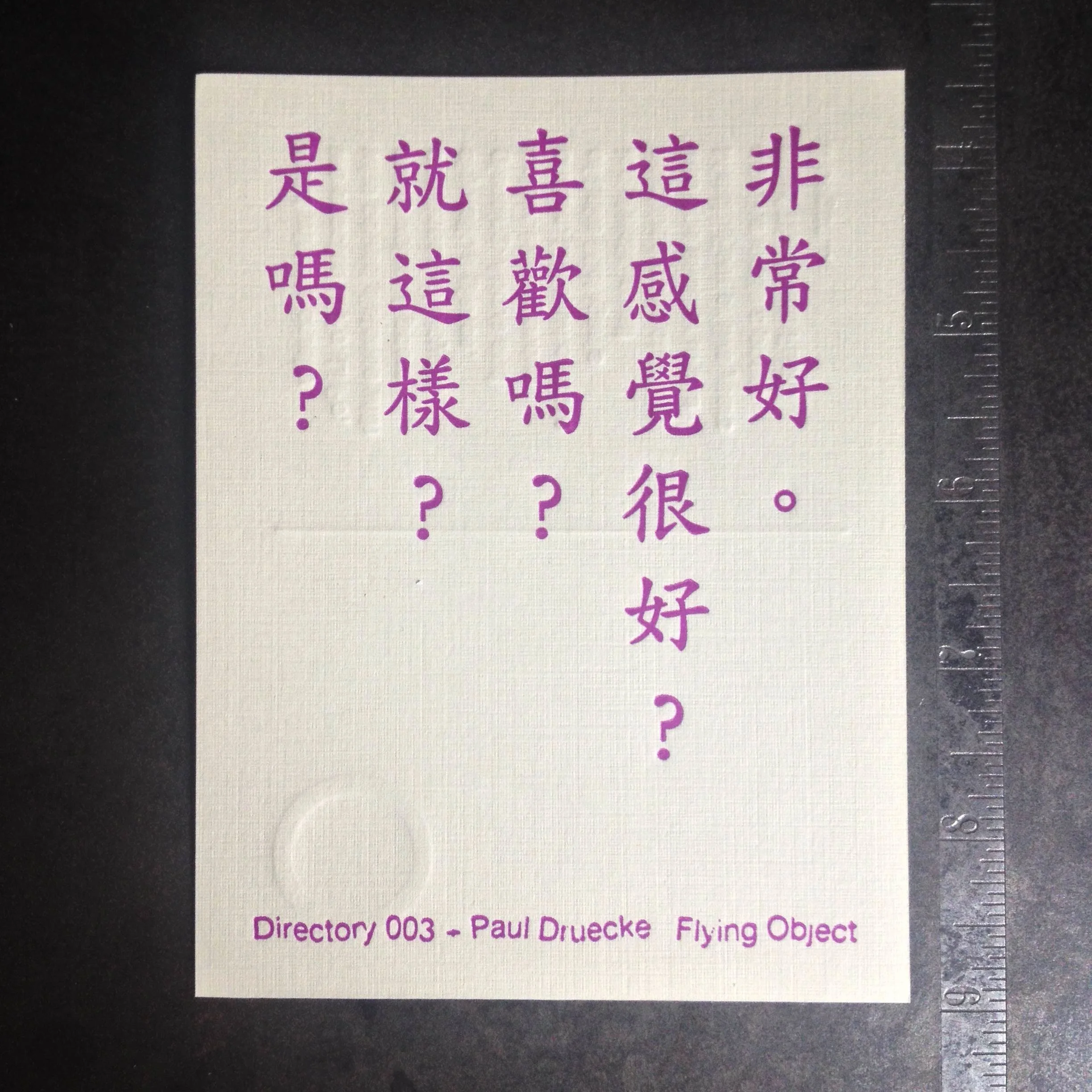 Directory 003 + Paul Druecke