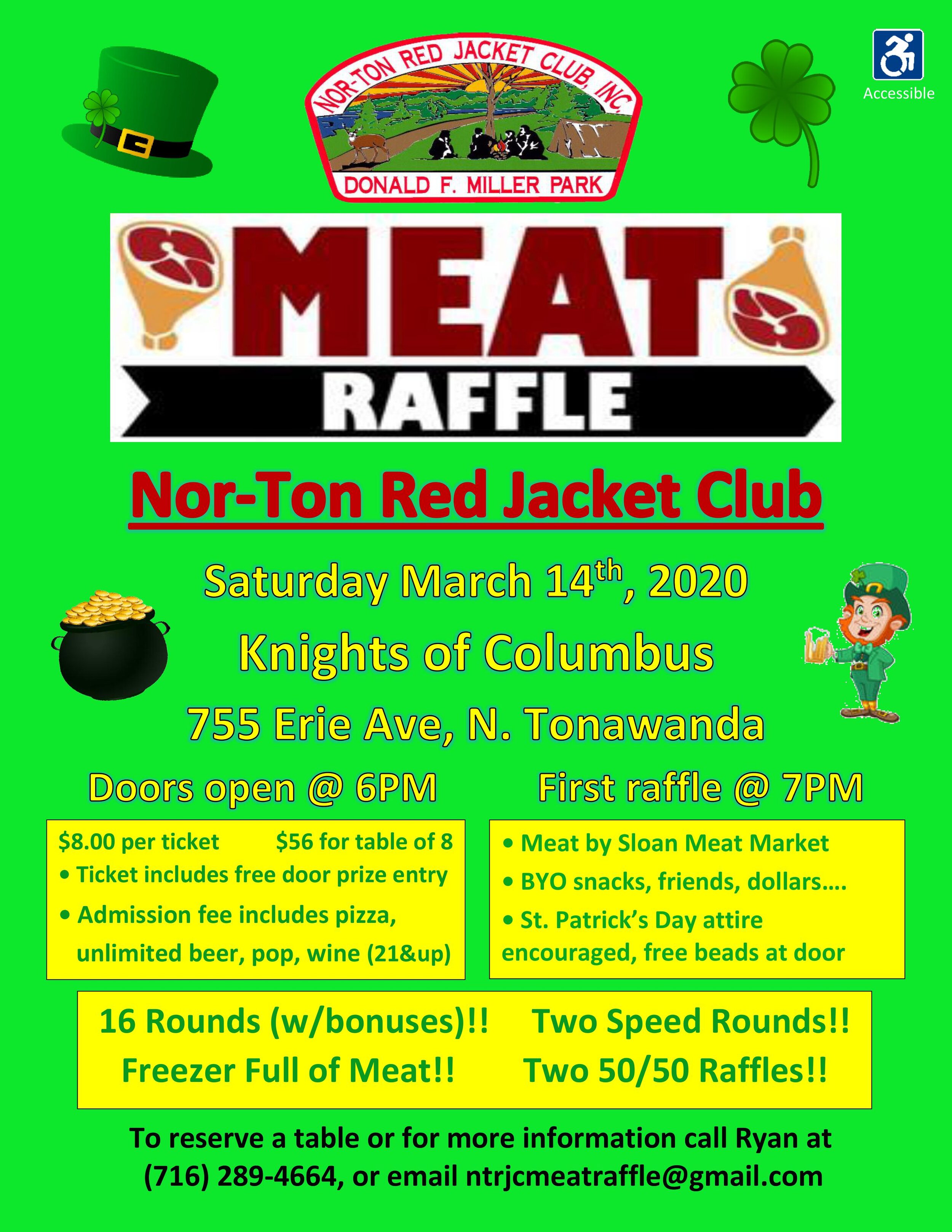NorTon Red Jacket Club Meat Raffle — WNYMeatRaffles