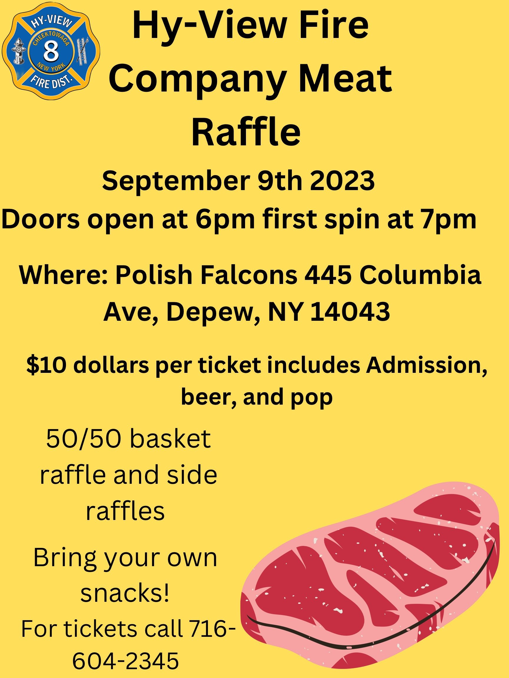 HyView Fire Company Meat Raffle — WNYMeatRaffles