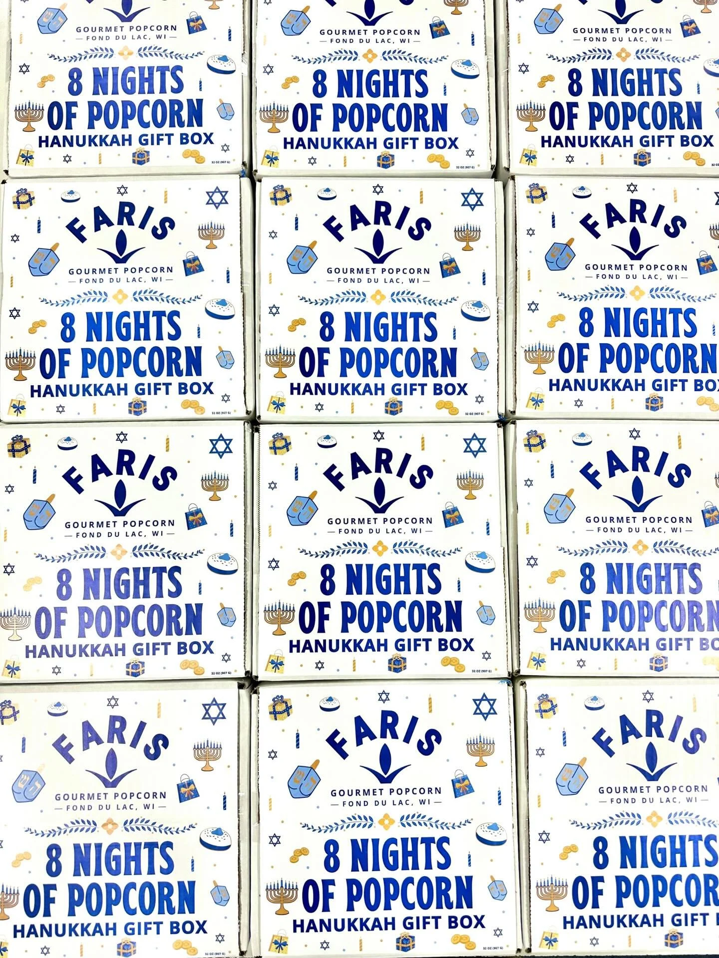 Spin the dreidel and pass the popcorn! It&rsquo;s time to celebrate Hanukkah with your new favorite tradition, 8 Nights of Popcorn Hanukkah Box! 🕎💙

Each night of Hanukkah, light a candle and open your corresponding bag of popcorn for a surprise fl