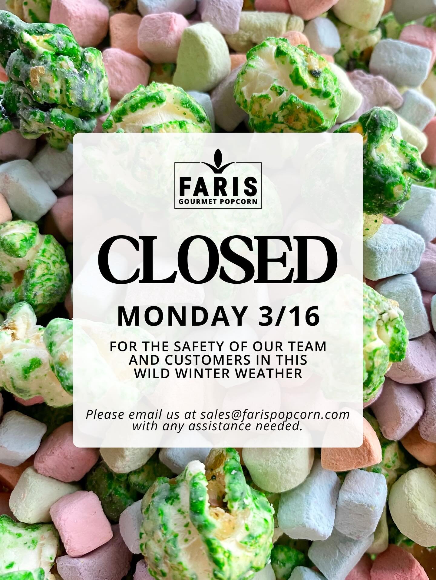 Stay safe out there, Wisconsinites! ❄️ 

We&rsquo;ll see you tomorrow with our regular hours 8am-5pm.