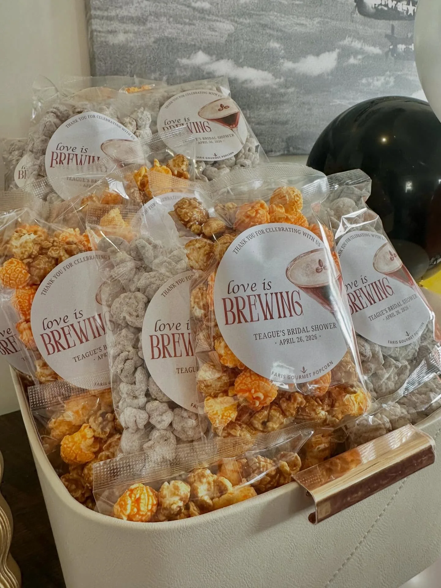 Love is brewing! We popped into this bridal shower with two of our most popular flavors - Puppy Chow and Windy City.

Congratulations, Teague &amp; Jon! Thank you for asking us to be part of this special celebration 💛