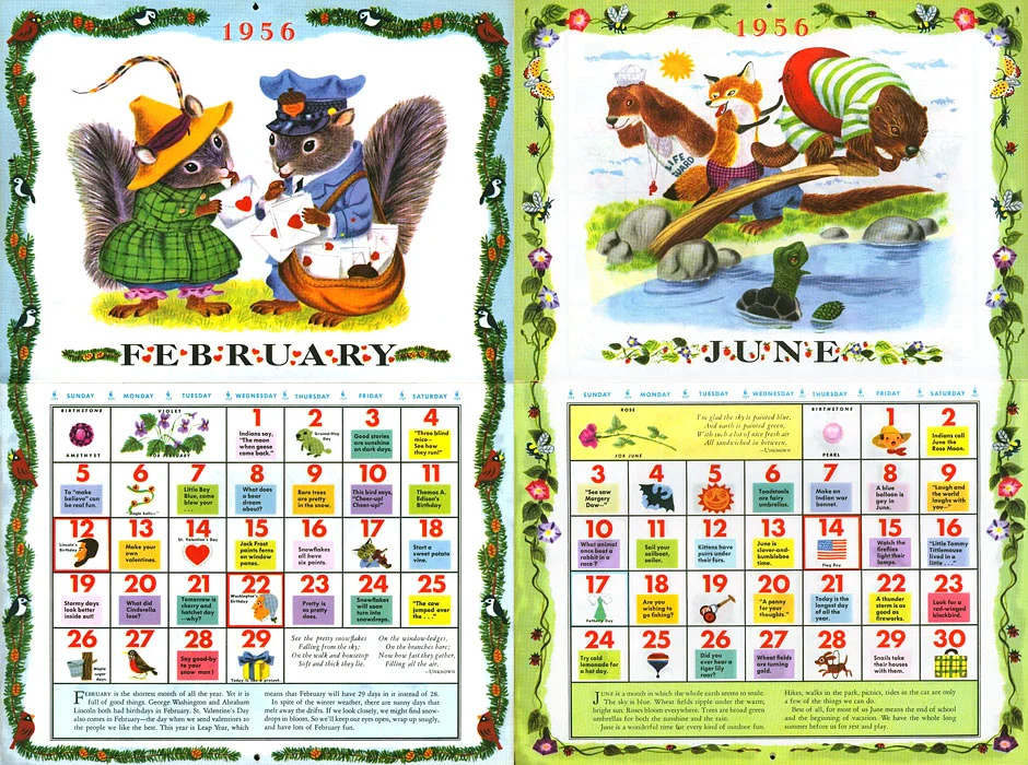 The Golden Calendar , illustrated by Richard Scarry, 1956