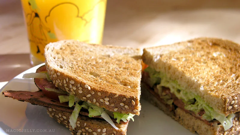 A BLT made with Redwood fake bacon. Yum!
