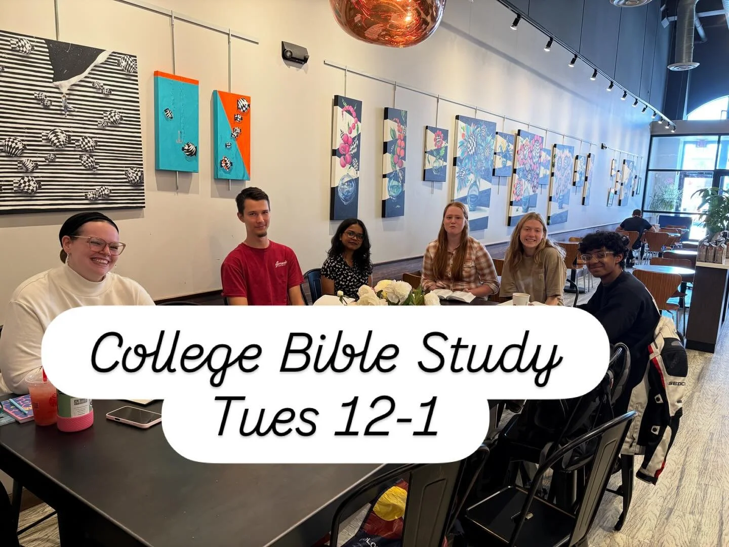 College Students! Join us for our college Bible study on Tuesdays 12-1 at Sweetwaters Coffee in Naperville. @sweetwaterscoffeetea @northcentralcollege @benu1887 @wheatoncollegeil @collegeofdupage #naperville #church #college