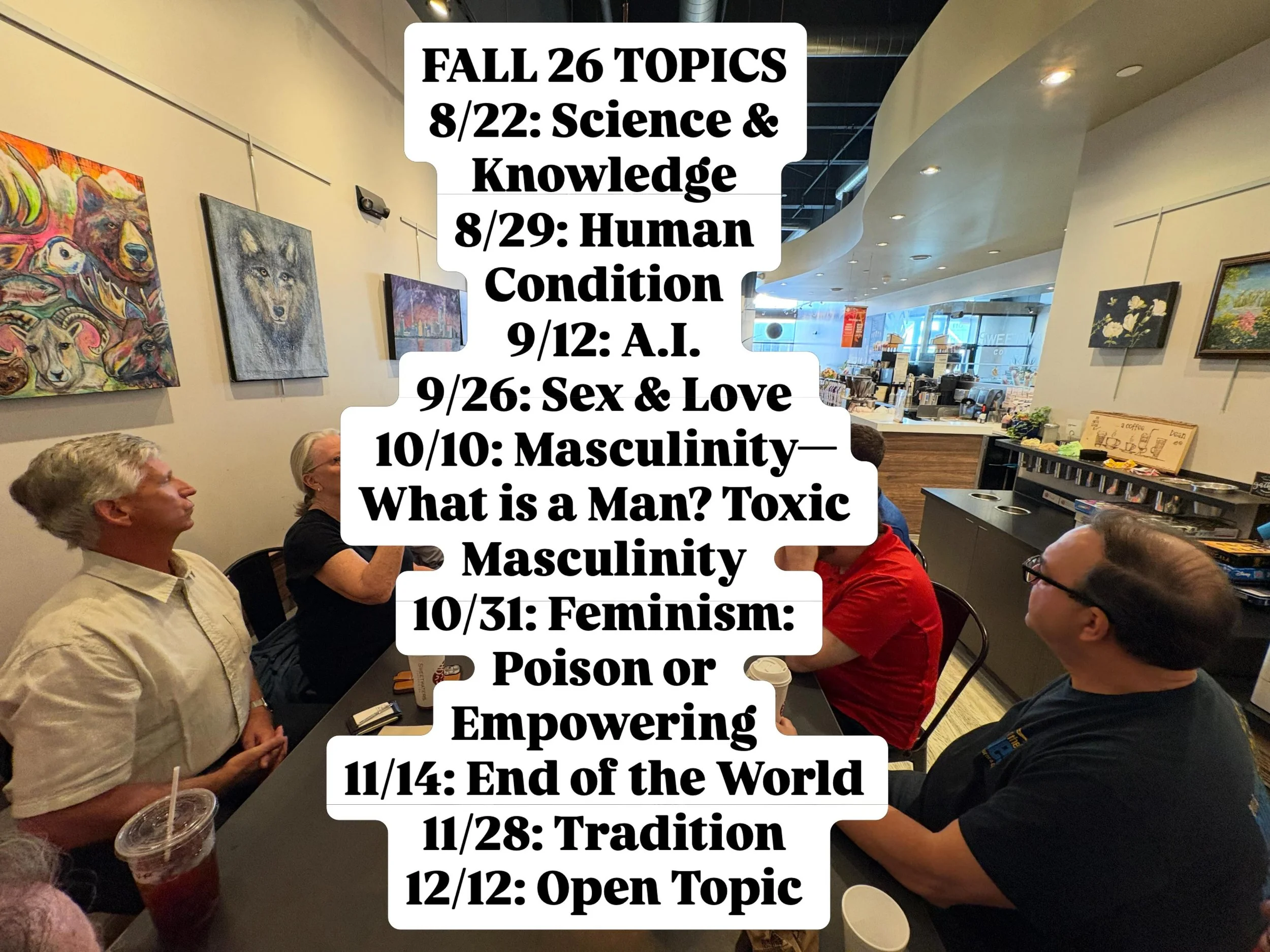 Join us this Fall for COFFEE &amp; CONVERSATIONS&mdash;an intellectual discussion group in Naperville. #naperville #philosophy @meetup