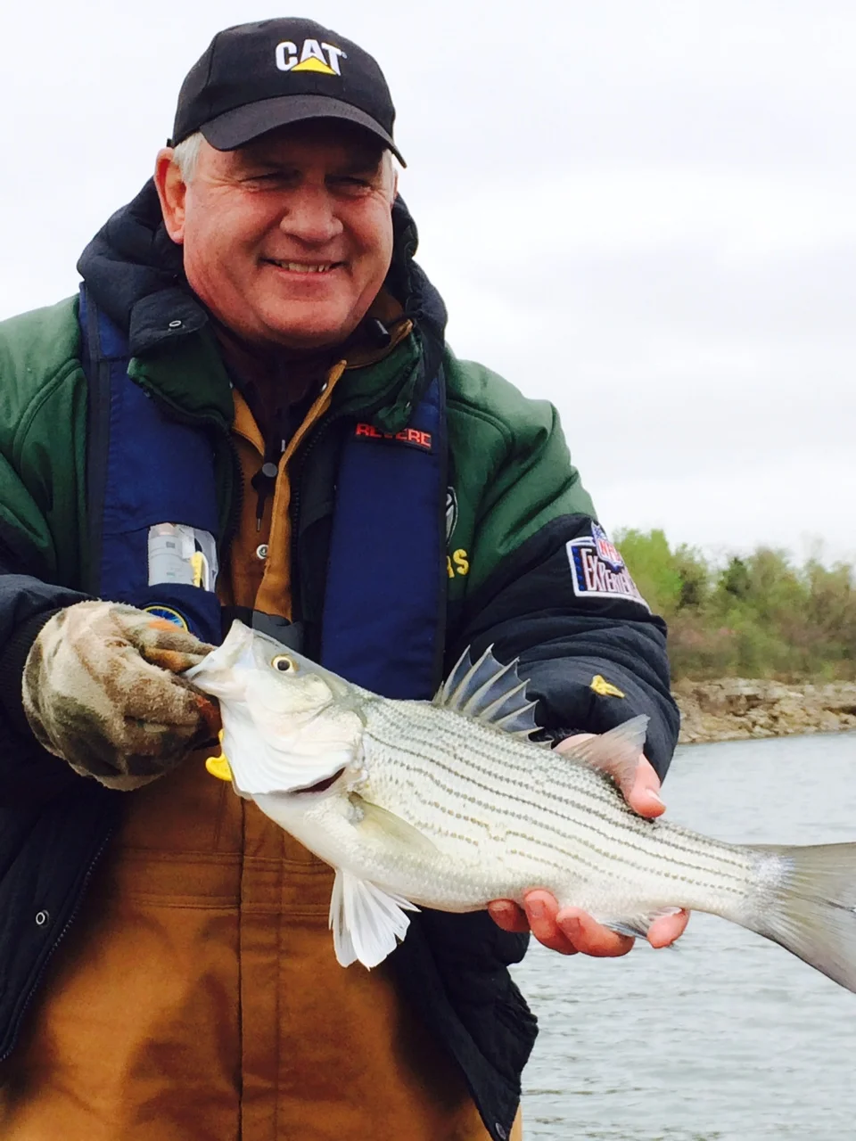 Senator Kerschen’s shows off his big catch at the Larry Magill Sportsman’s Challenge hosted by KAIA for the Kansas Legislative Sportsman Caucus at Milford Lake.