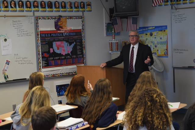 At the end of January, I visited with Mr. Holle's honors government class and shared about current legislative topics. I really enjoyed the dialogue and the participation by the students. It was a very fine day at Goddard High School.