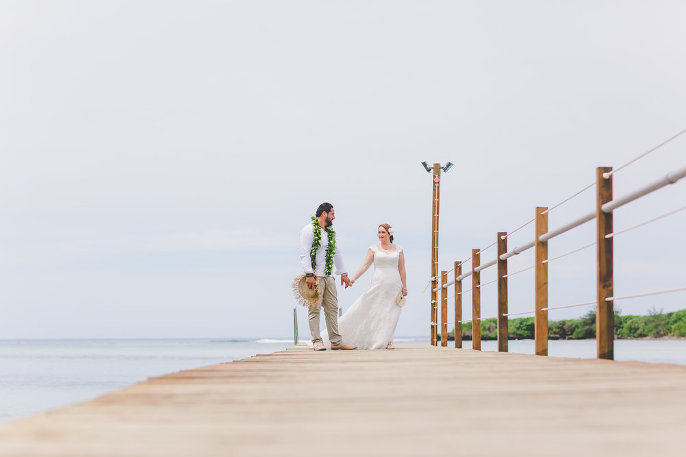 Rarotonga wedding Avana pier