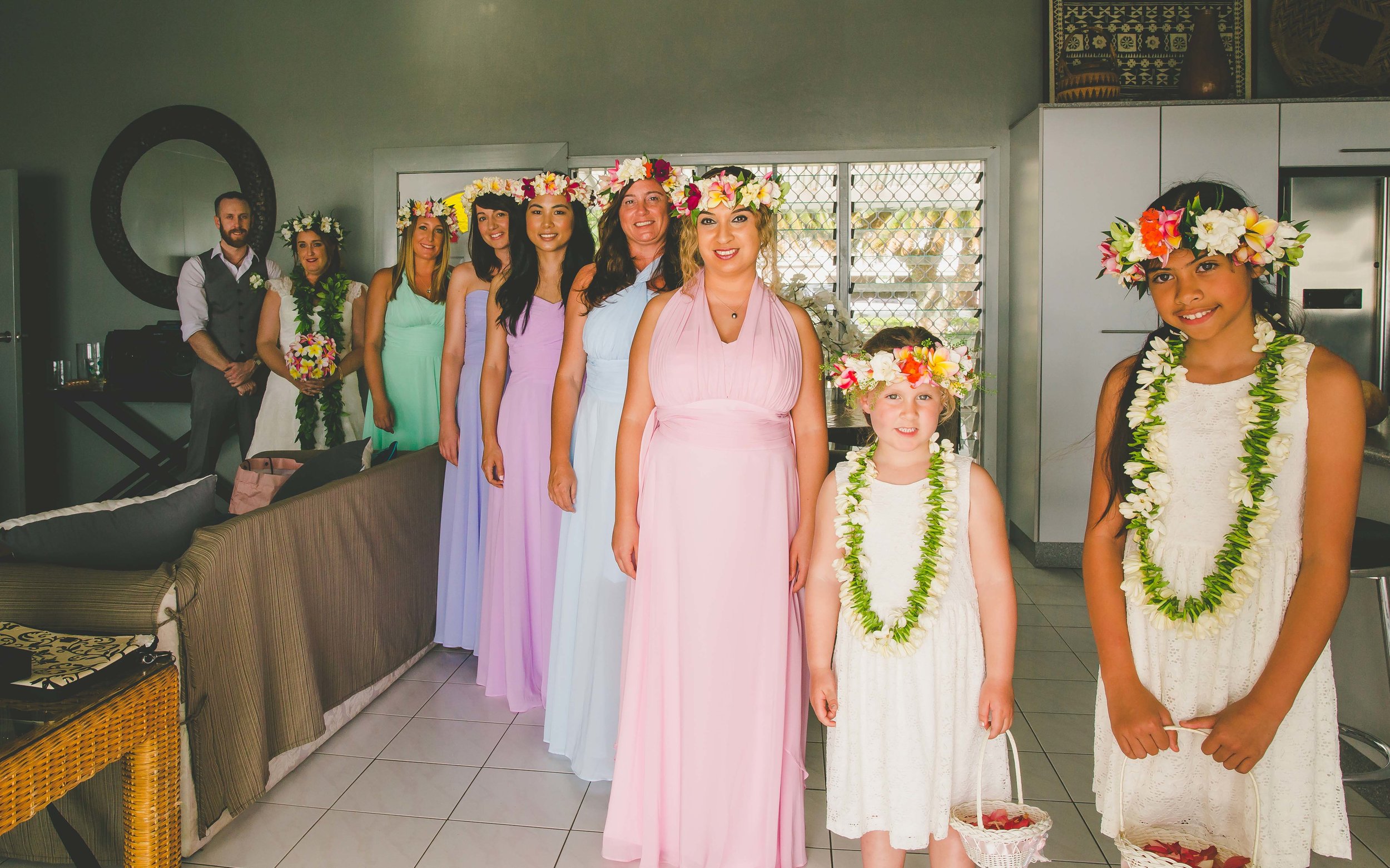 Bridal party Rarotonga