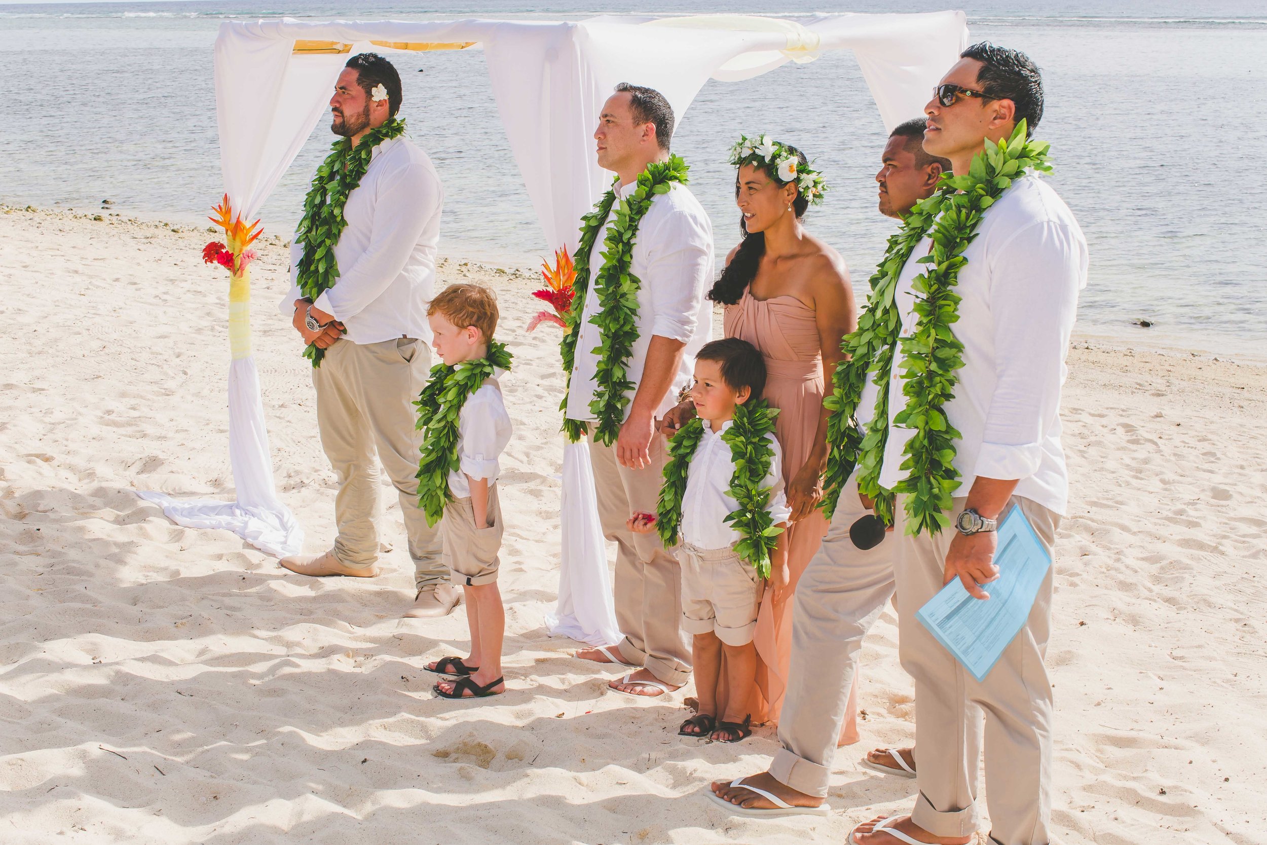 Bridal party Rarotonga
