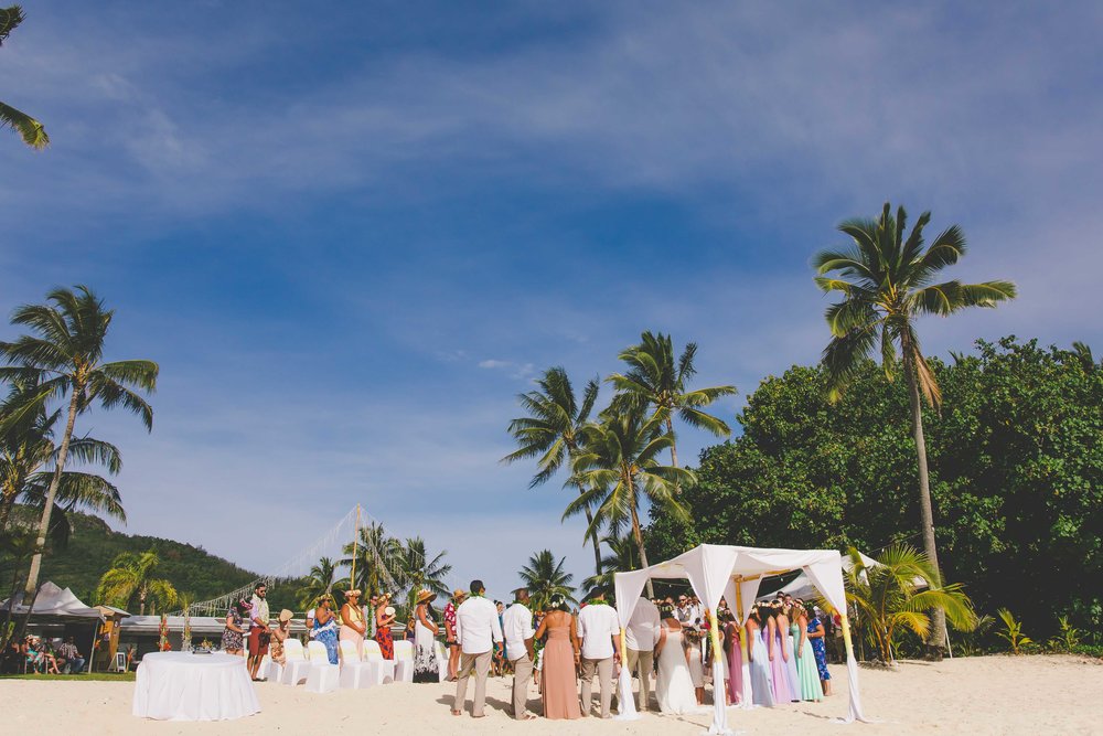 Beach wedding Cook Islands 