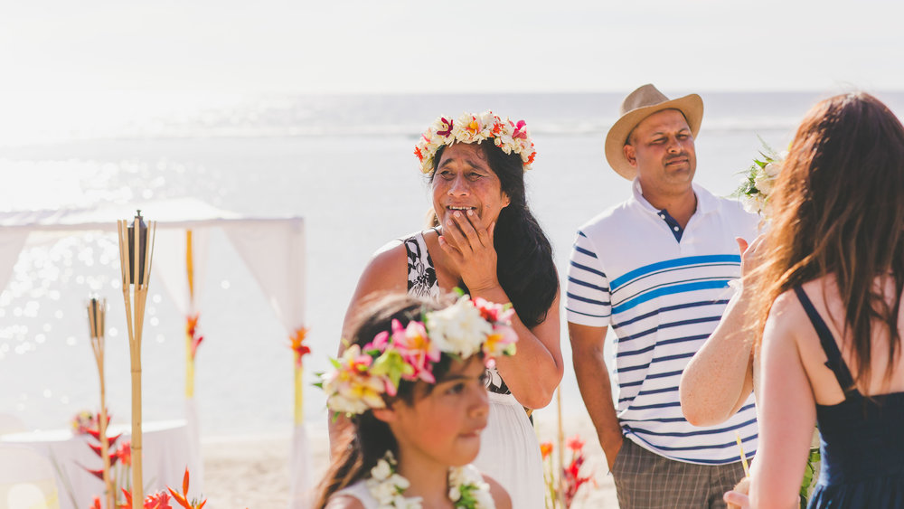 Family Rarotonga wedding 