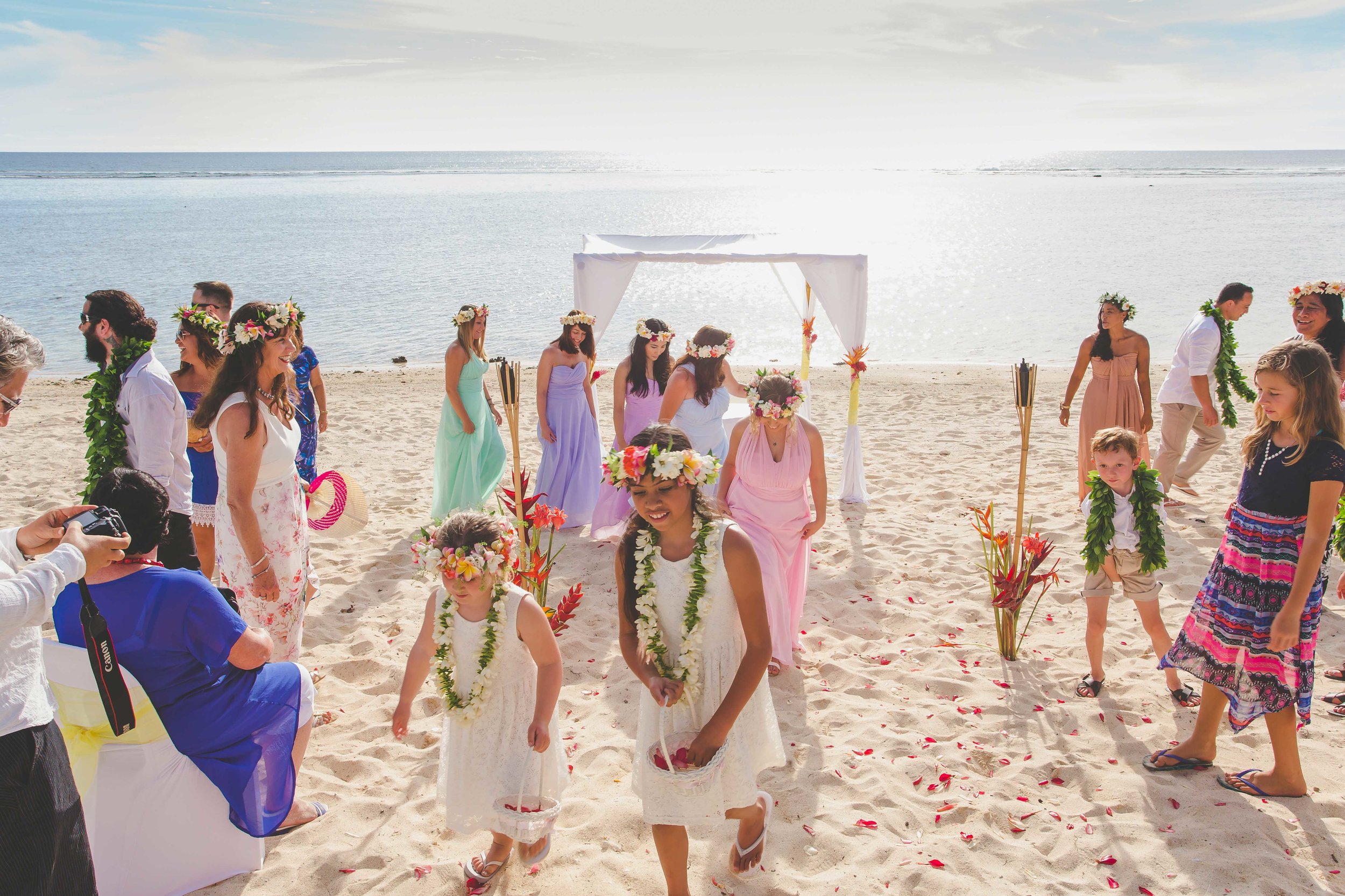 Beach wedding Sunset Rarotonga 