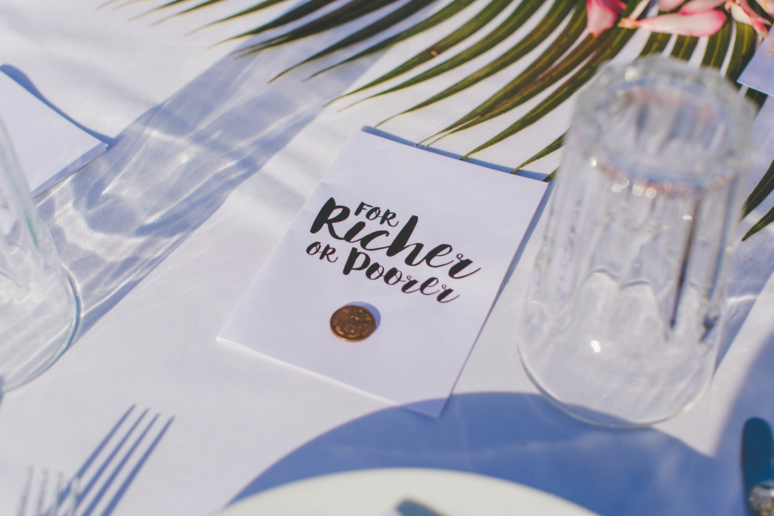 Wedding decor DIY wedding Rarotonga