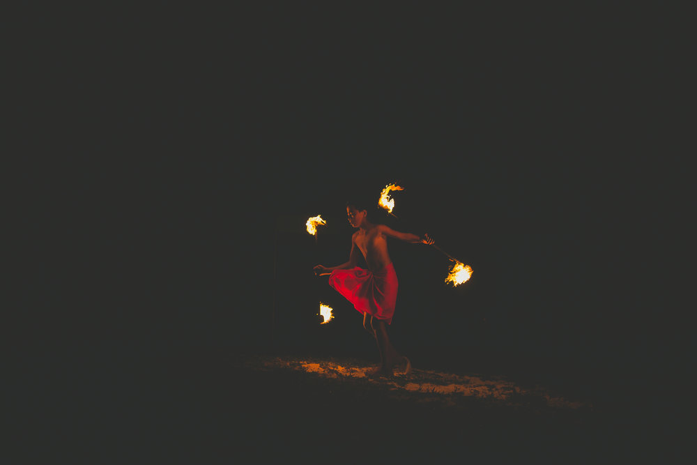 fire dancers rarotonga 